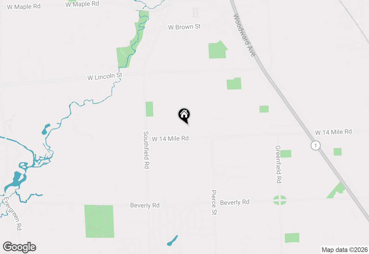 Map of 1840 Washington Boulevard, Birmingham, MI 48009