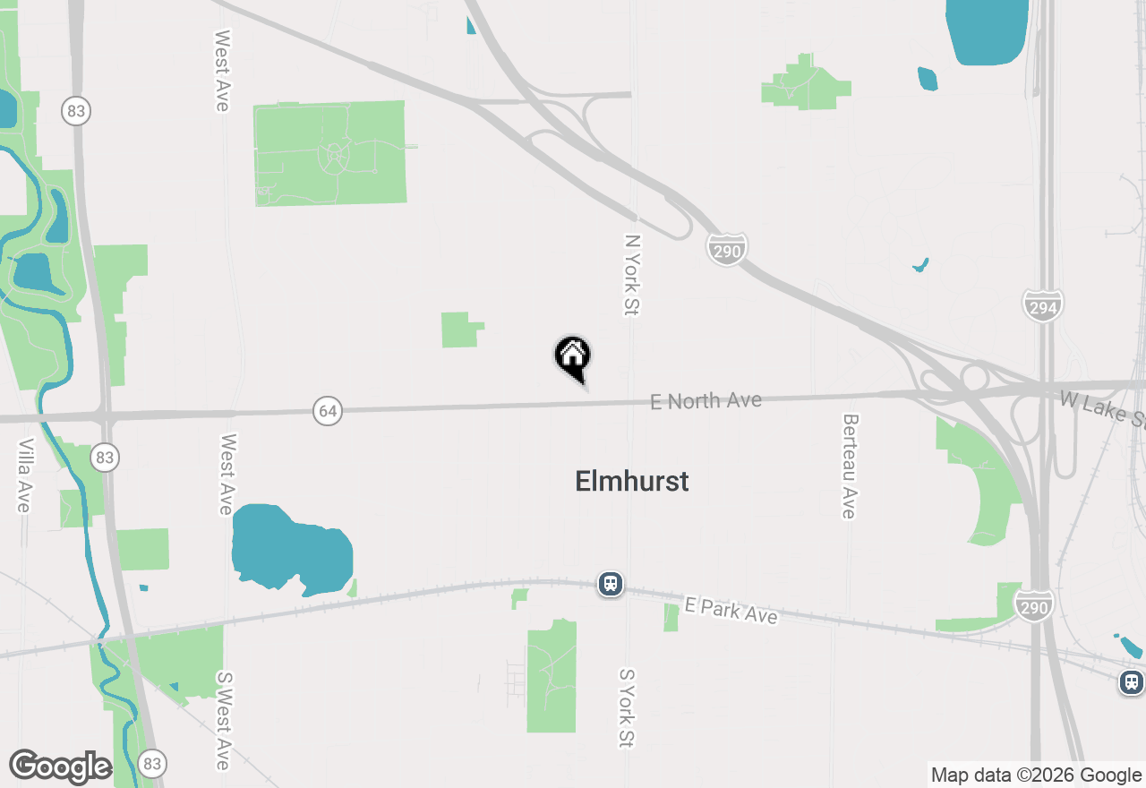 Map of 285 N Larch Avenue, Elmhurst, IL 60126