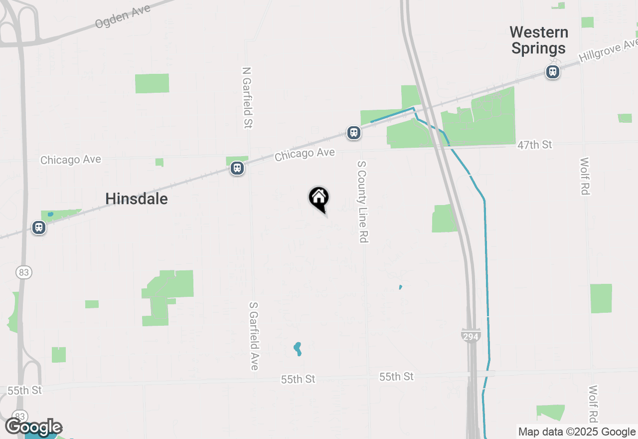 Map of 316 S Oak Street, Hinsdale, IL 60521