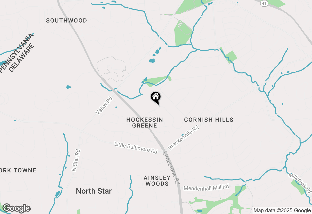 Map of 315 Sheringham Drive, Hockessin, DE 19707