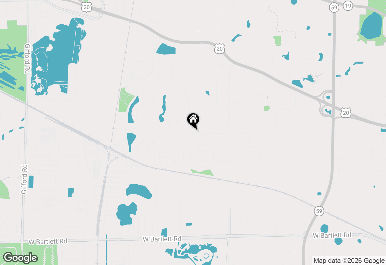Map of 1932 Golf View Drive, Bartlett, IL 60103