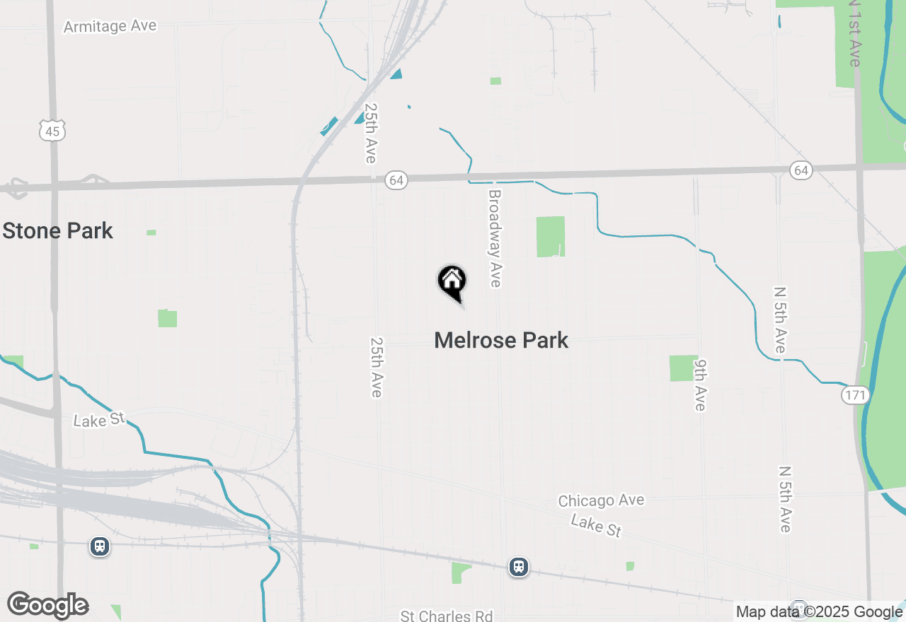 Map of 1540 N 21st Avenue, Melrose Park, IL 60160