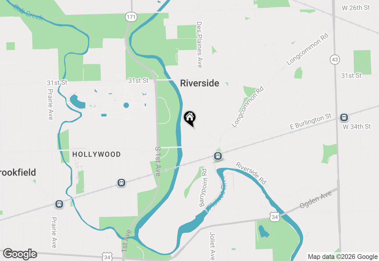 Map of 102 Lincoln Avenue #GDN, Riverside, IL 60546