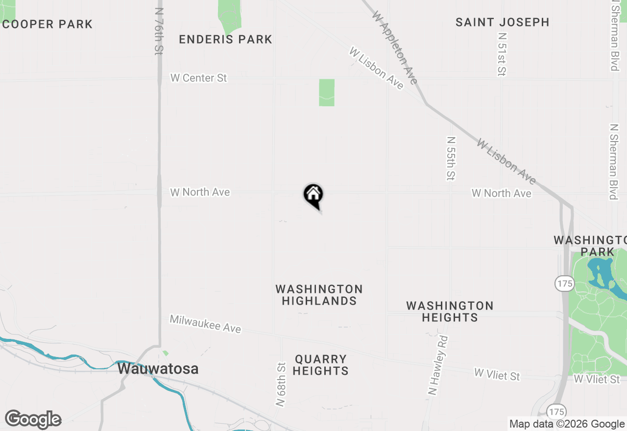 Map of 2213 N 65th St, Wauwatosa, WI 53213