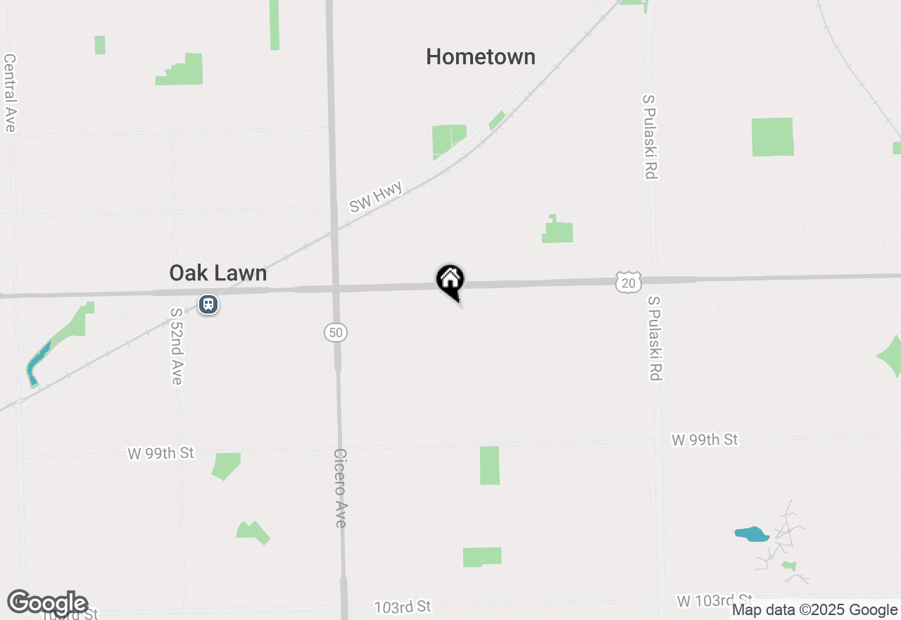 Map of 9526 S Kilbourn Avenue, Oak Lawn, IL 60453