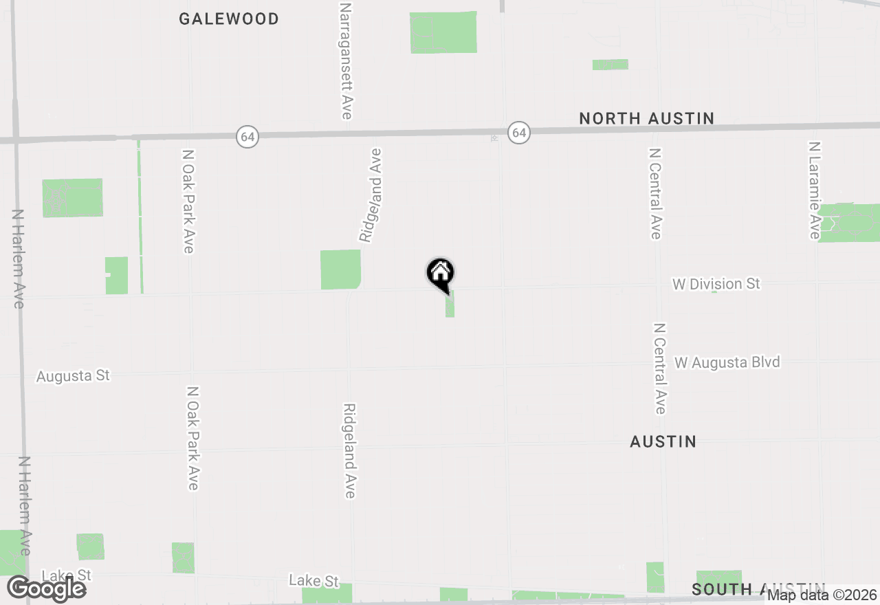 Map of 831 Hayes Avenue, Oak Park, IL 60302