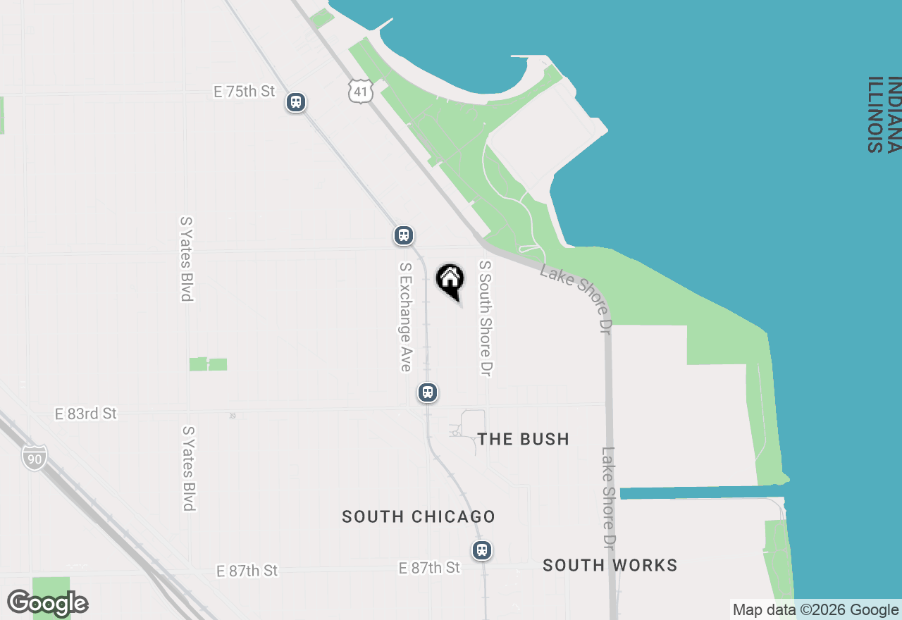 Map of 8035 S Houston Avenue, Chicago, IL 60617