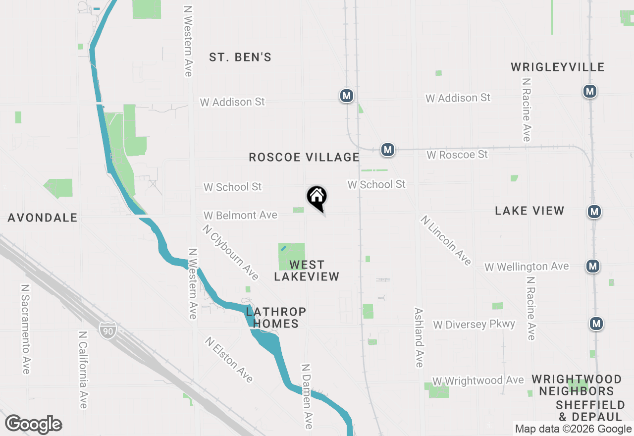 Map of 1935 W Belmont Avenue #4, Chicago, IL 60657