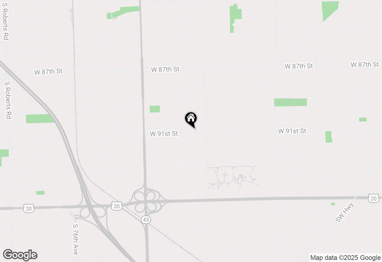 Map of 6906 W 91st Street, Bridgeview, IL 60455