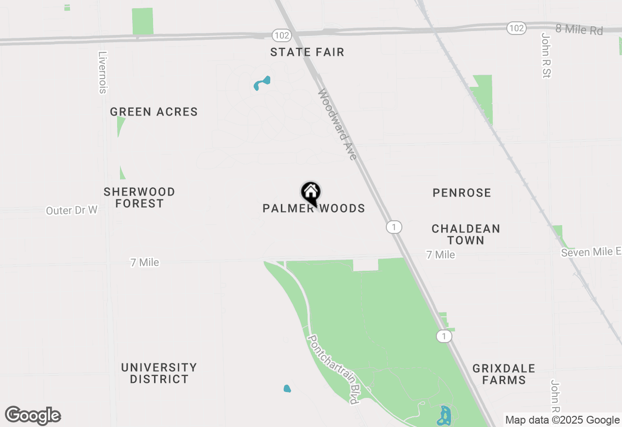 Map of 19391 Suffolk Drive, Detroit, MI 48203