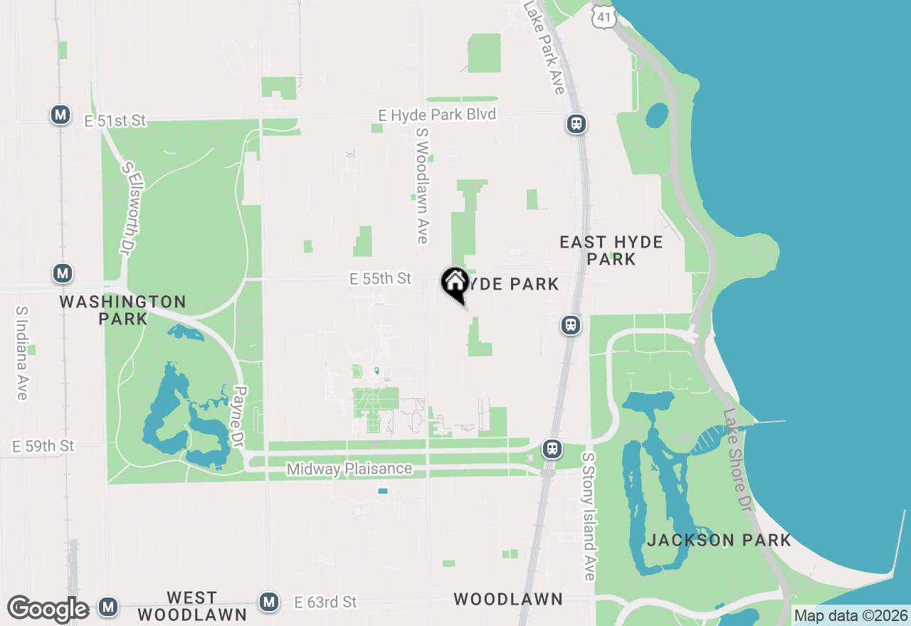 Map of 5551 S Kimbark Avenue #3, Chicago, IL 60637