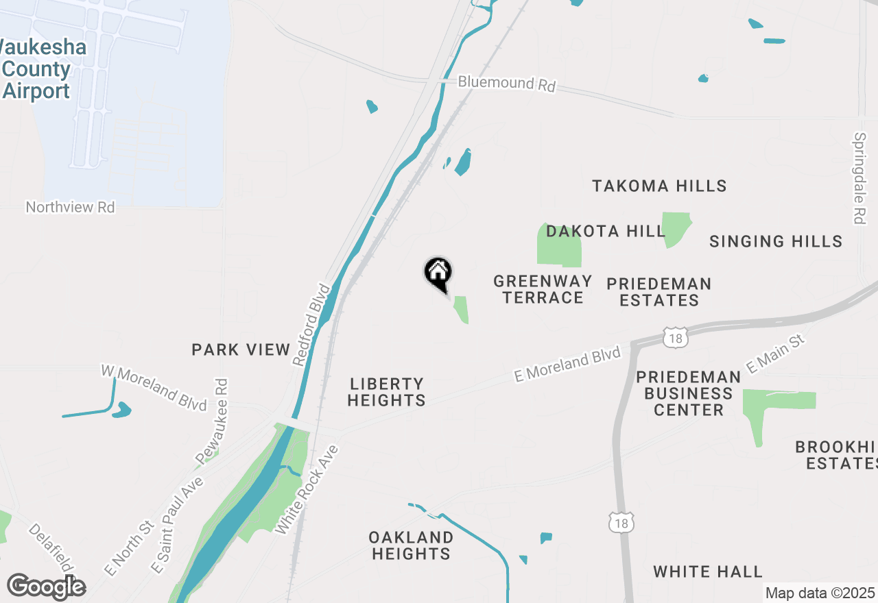 Map of 2011 Highland Ave, Waukesha, WI 53186