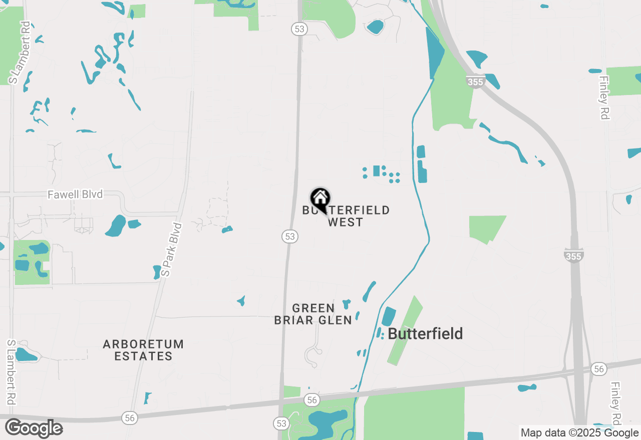 Map of 2S115 Monticello Court, Glen Ellyn, IL 60137