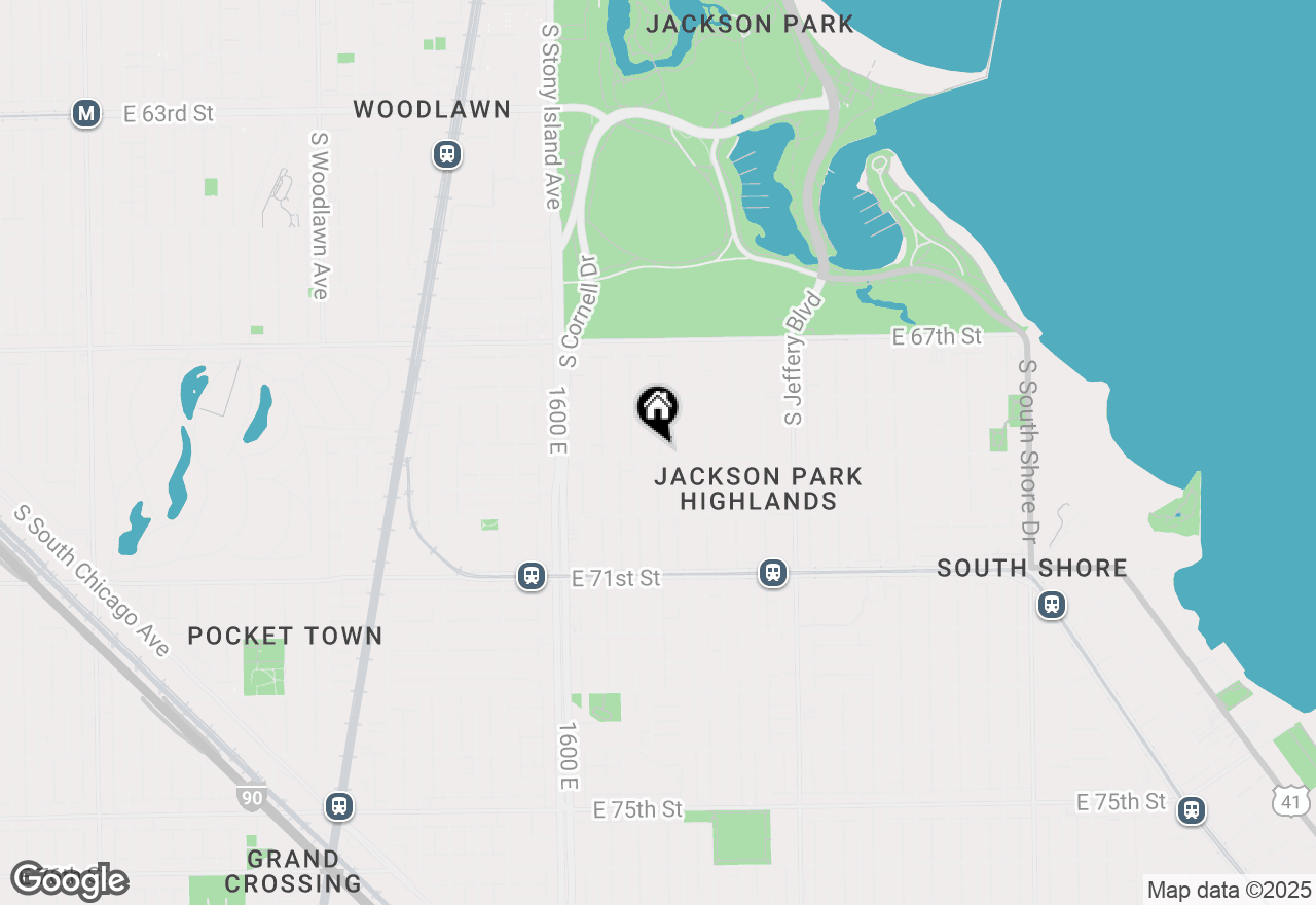 Map of 1744 E 69th Street #205, Chicago, IL 60649