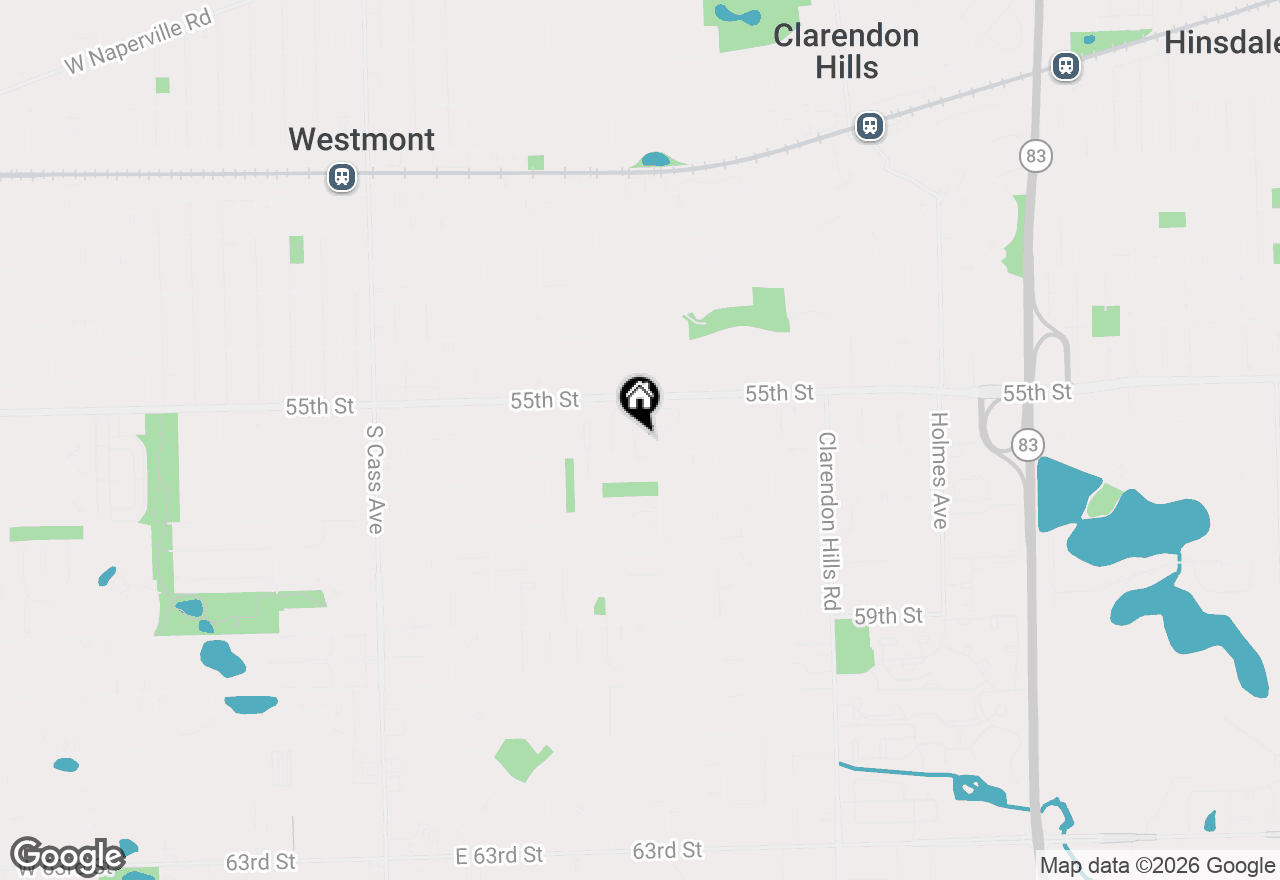 Map of 307 Reserve Circle, Clarendon Hills, IL 60514