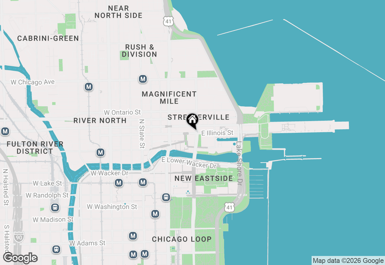 Map of 240 E Illinois Street #1202, Chicago, IL 60611