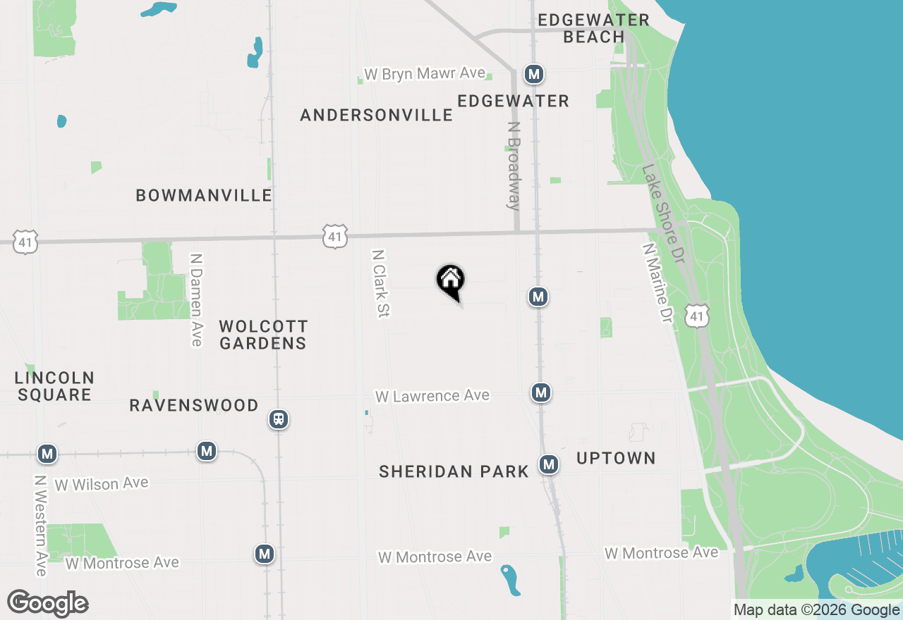 Map of 1342 W Argyle Street #3S, Chicago, IL 60640