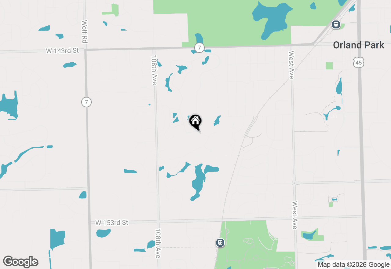 Map of 10555 Wildflower Road, Orland Park, IL 60462