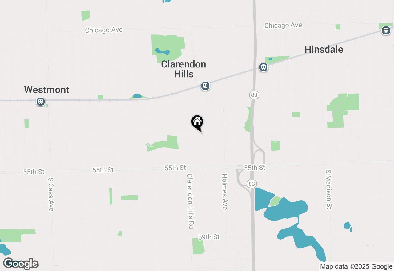 Map of 213 Walker Avenue, Clarendon Hills, IL 60514
