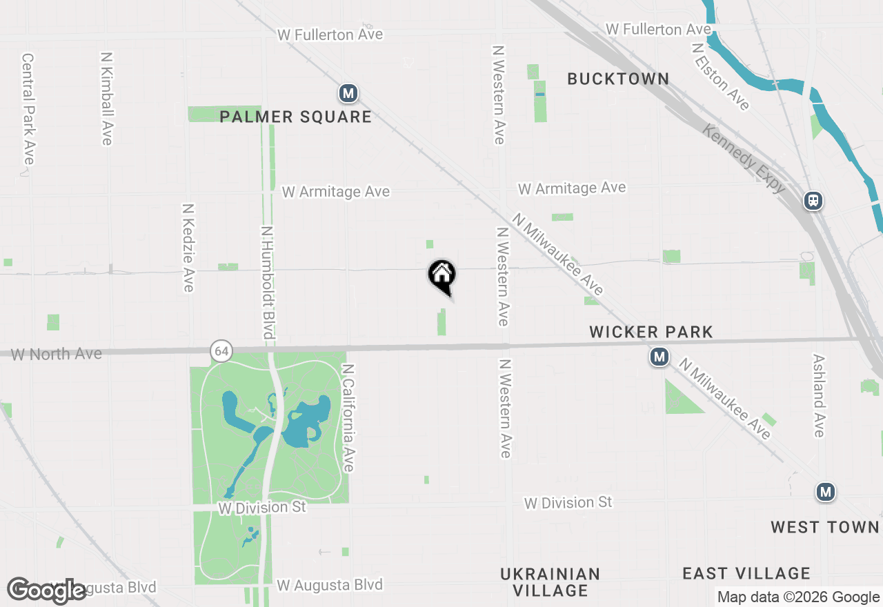 Map of 1702 N Maplewood Avenue, Chicago, IL 60647