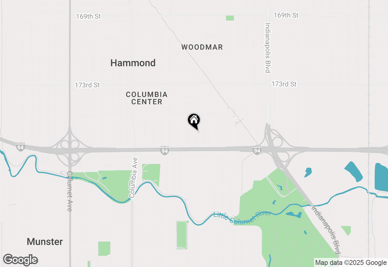 Map of 7547 Birch Avenue, Hammond, IN 46324