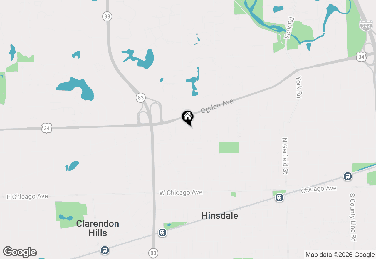 Map of 439 N Adams Street, Hinsdale, IL 60521