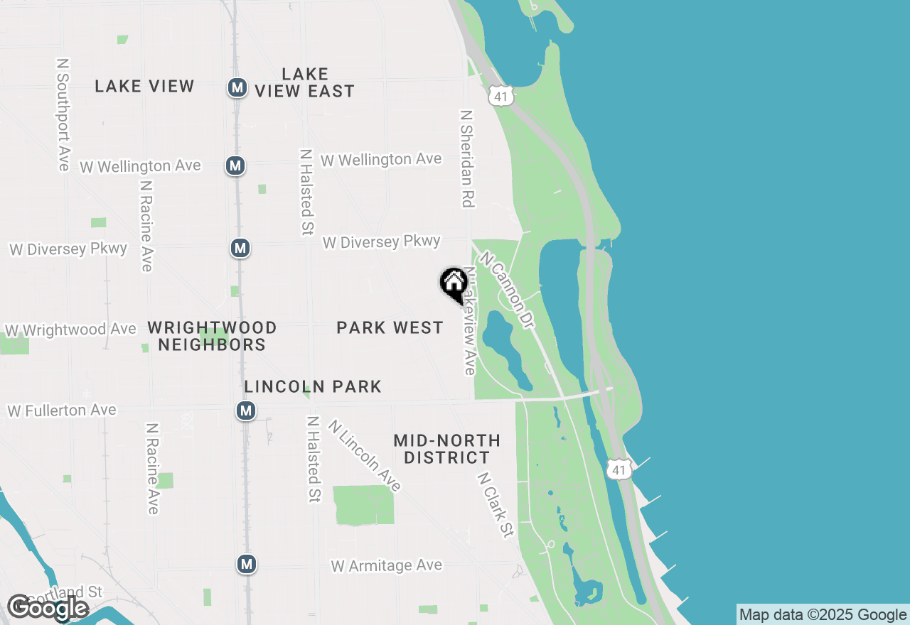 Map of 422 W Deming Place #3E, Chicago, IL 60614