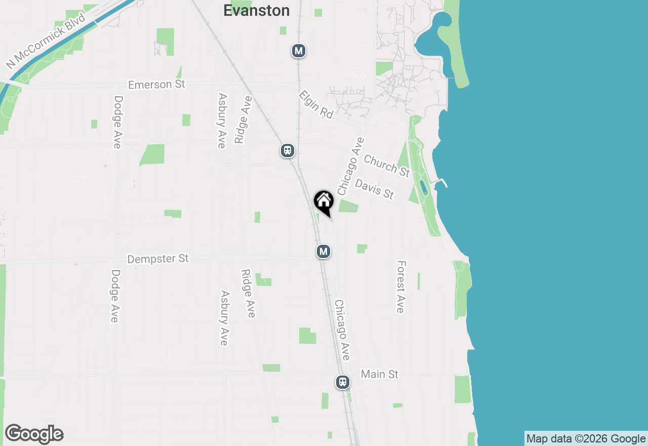 Map of 1421 N Sherman Avenue #204, Evanston, IL 60201