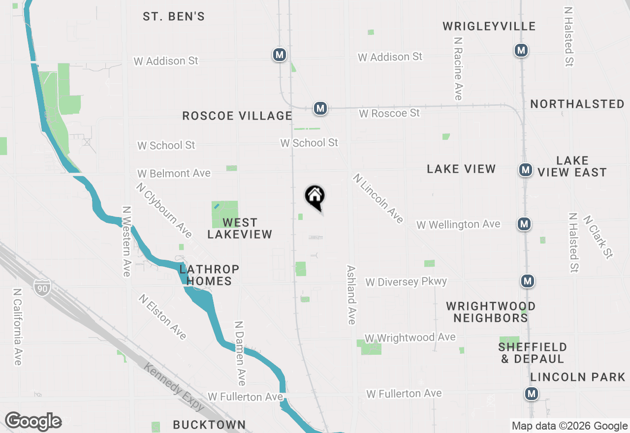 Map of 1717 W Nelson Street #2, Chicago, IL 60657