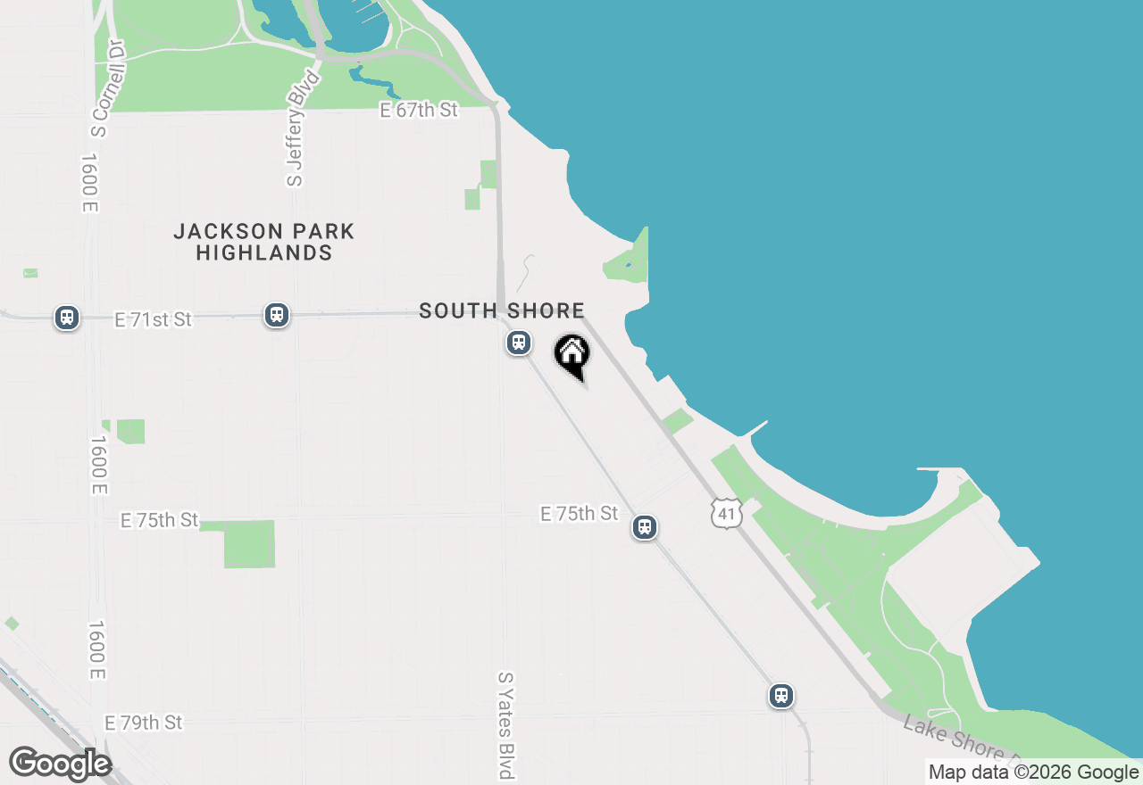 Map of 2525 E 72nd Place #1, Chicago, IL 60649