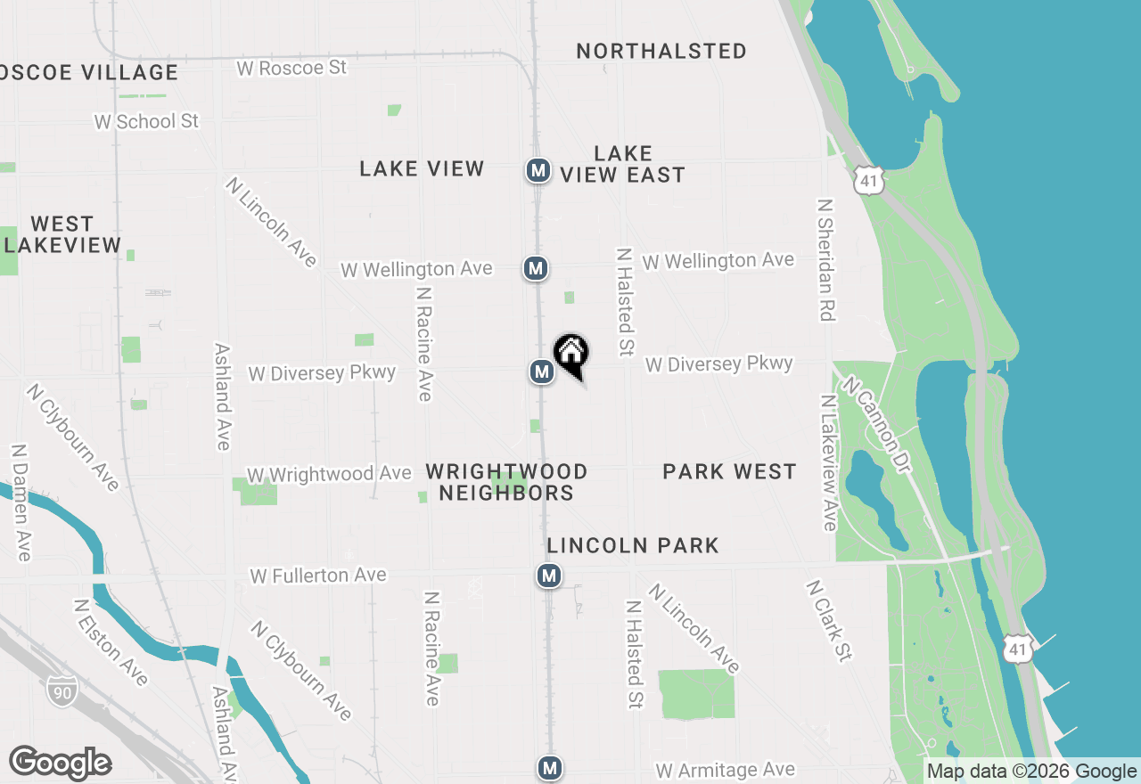 Map of 2730 N Mildred Avenue, Chicago, IL 60614