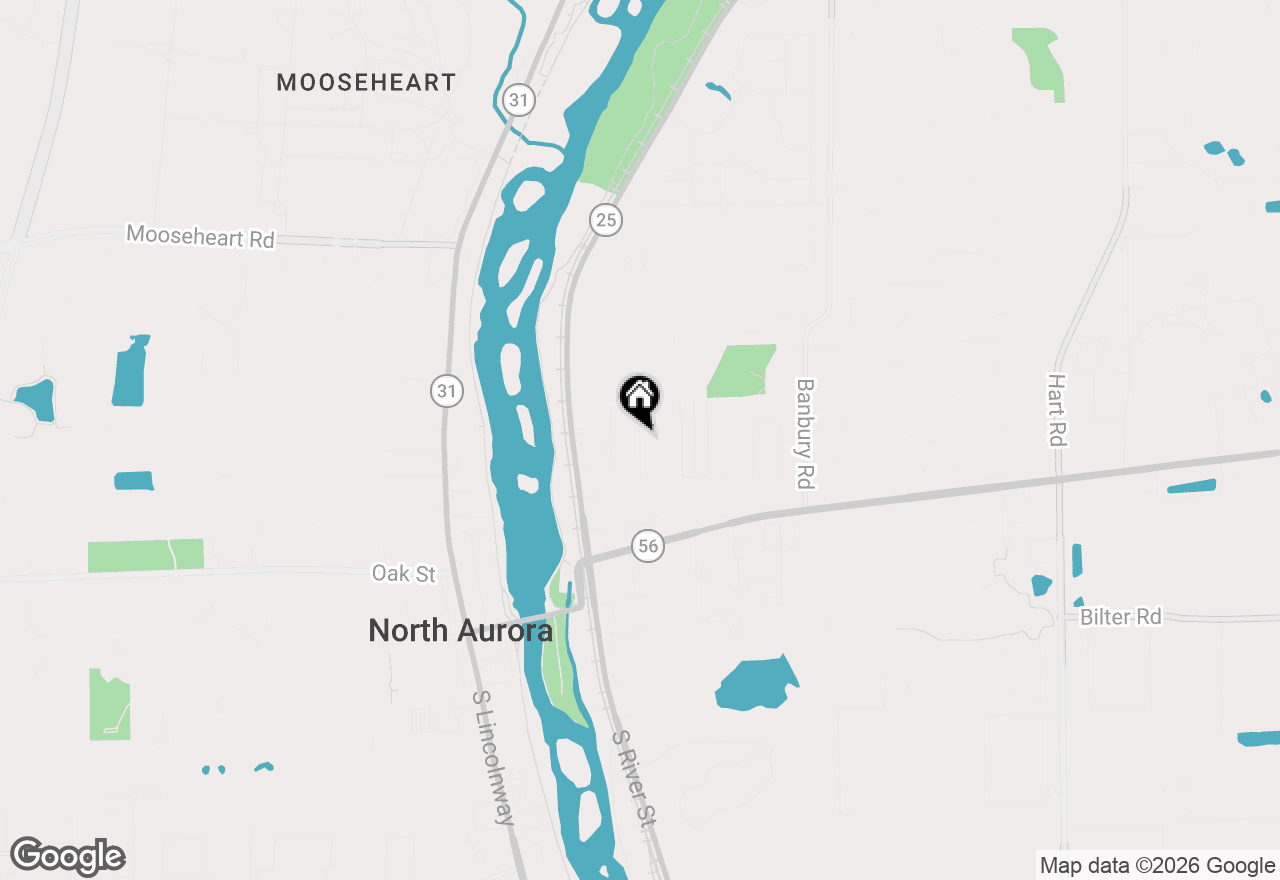 Map of 212 Hill Avenue, North Aurora, IL 60542