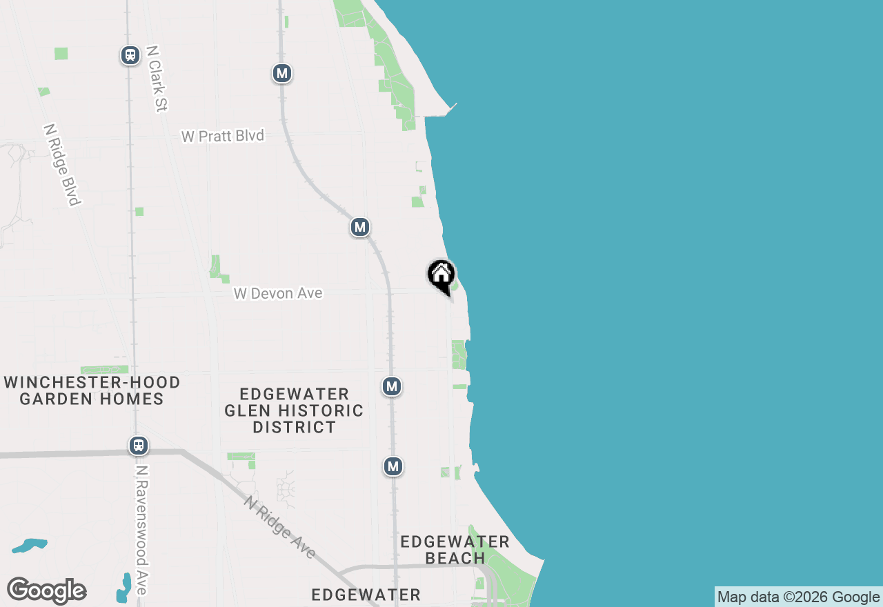 Map of 6334 N Sheridan Road #1E, Chicago, IL 60660