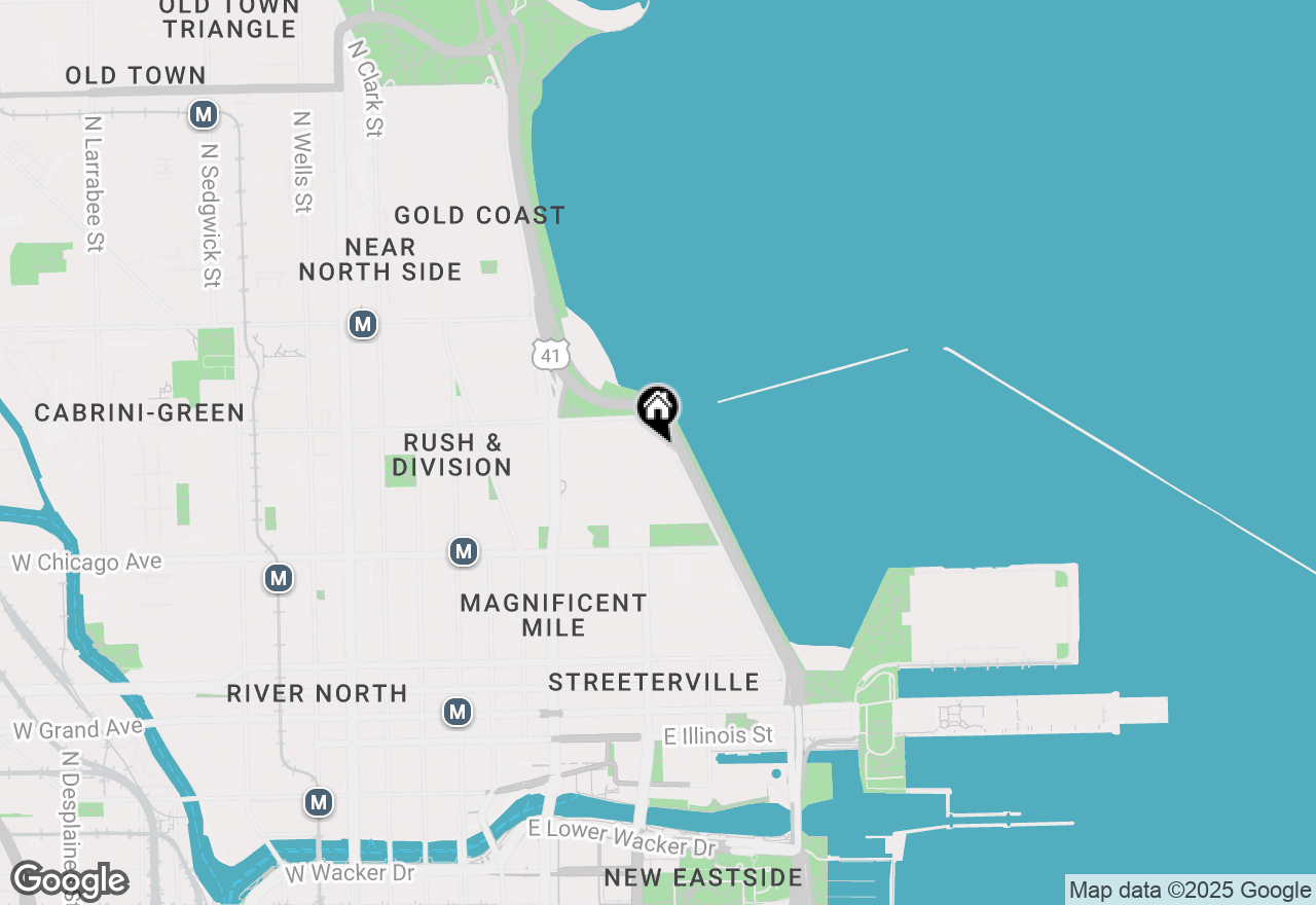 Map of 910 N Lake Shore Drive #1216, Chicago, IL 60611