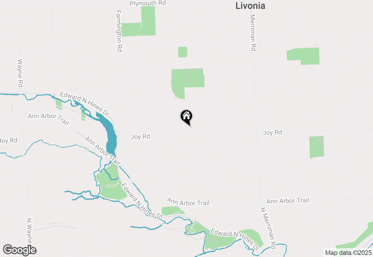 Map of 8837 Hubbard Street, Livonia, MI 48150