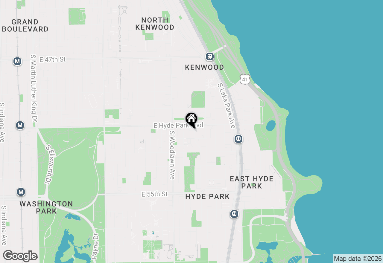 Map of 5120 S Kenwood Avenue #4, Chicago, IL 60615