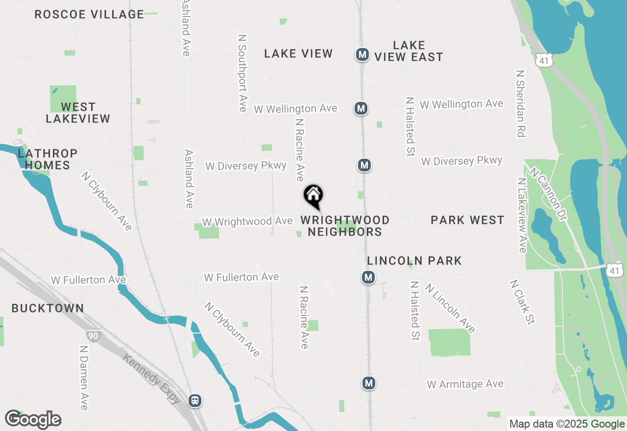 Map of 1134 W Wrightwood Avenue #1, Chicago, IL 60614