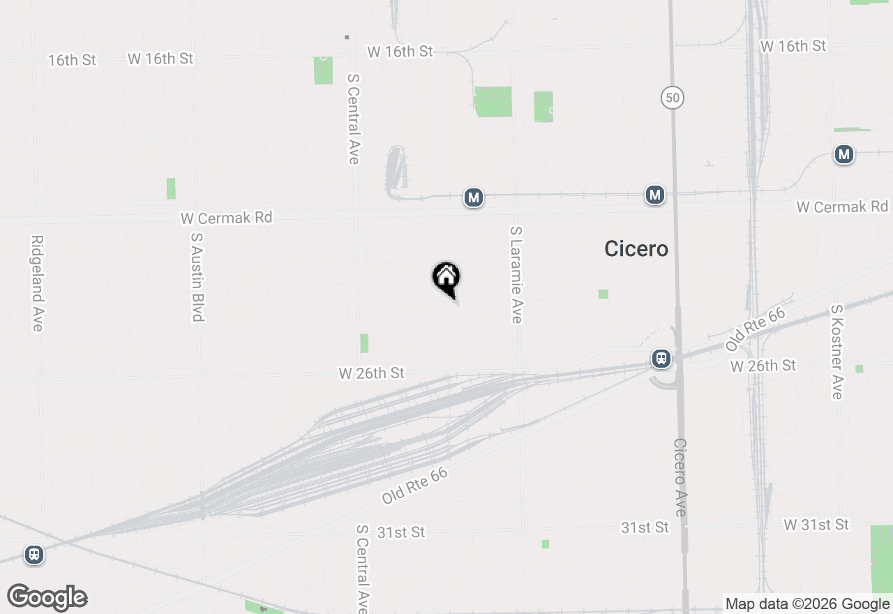 Map of 5338 W 24th Place, Cicero, IL 60804