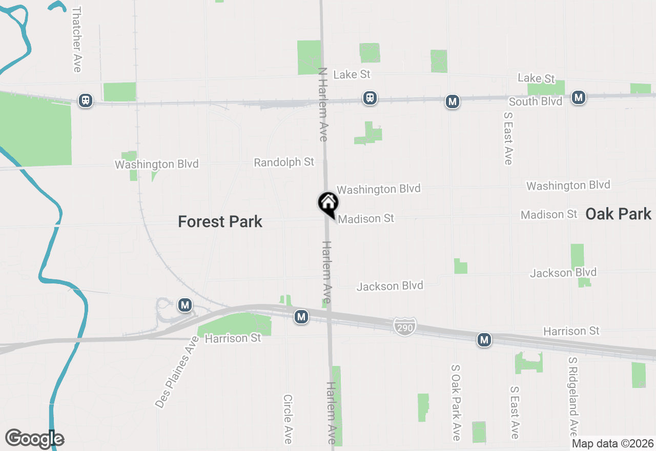 Map of 97 Harlem Avenue, Oak Park, IL 60302
