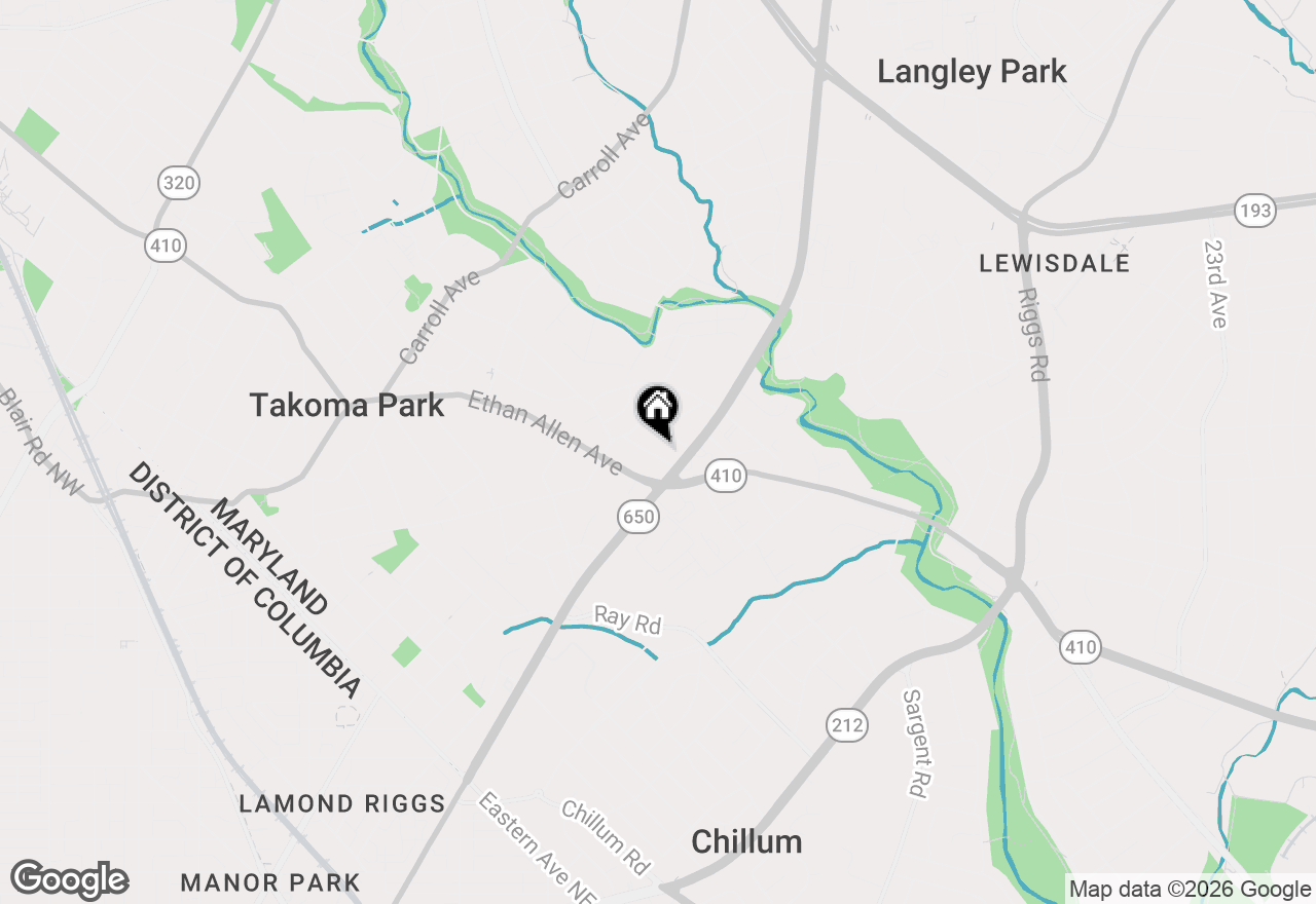 Map of 712 Auburn Avenue, Takoma Park, MD 20912