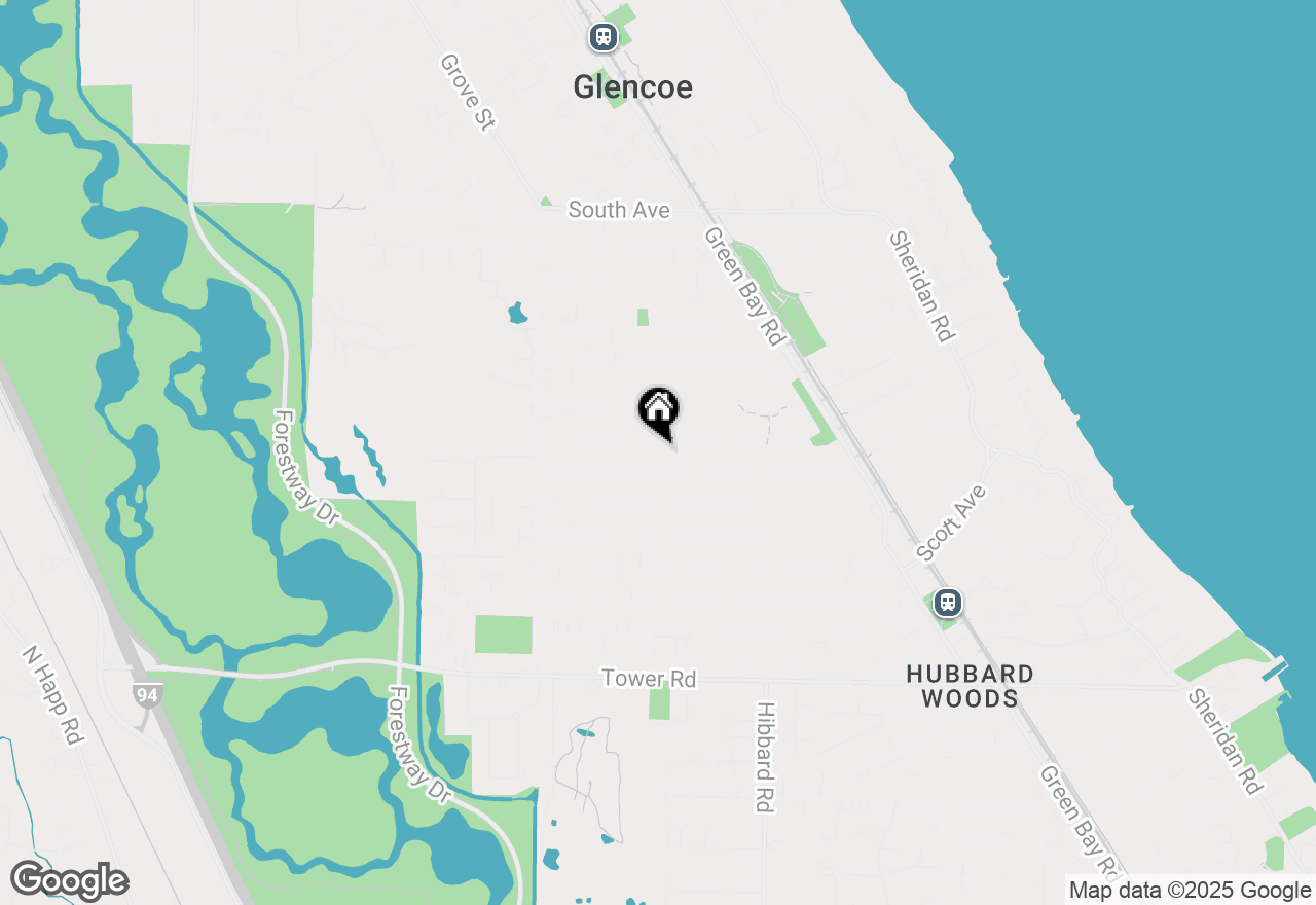 Map of 299 Vernon Avenue, Glencoe, IL 60022