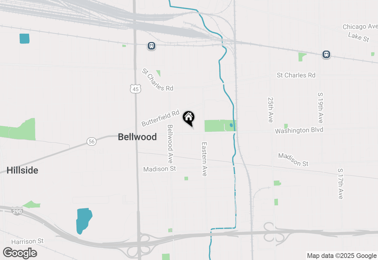 Map of 539 Linden Avenue, Bellwood, IL 60104
