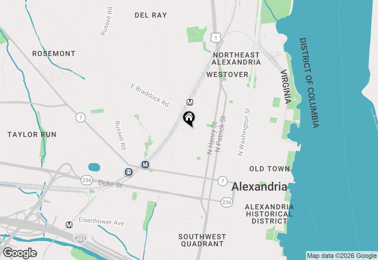 Map of 516 N West Street, Alexandria, VA 22314