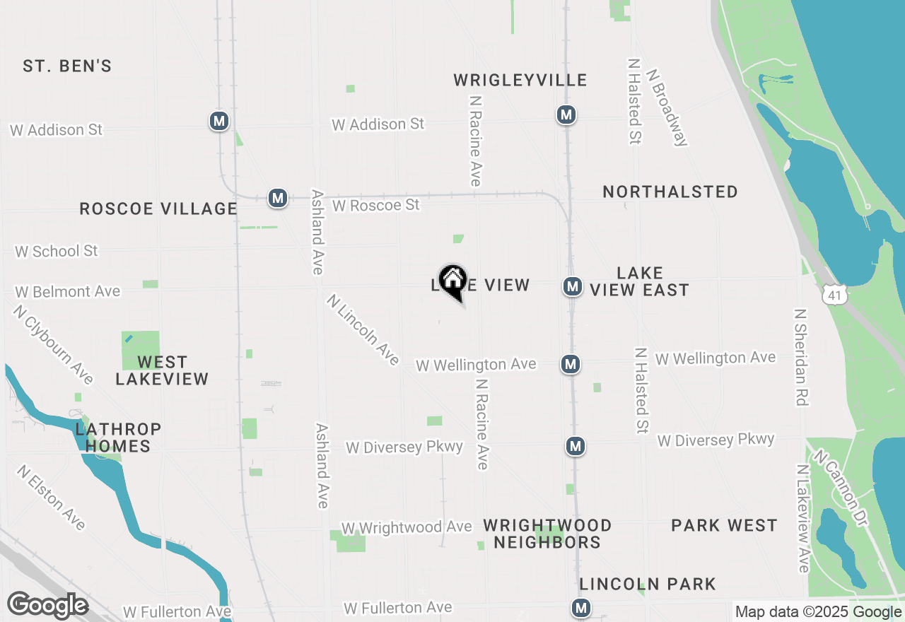 Map of 1251 W Fletcher Street #M, Chicago, IL 60657