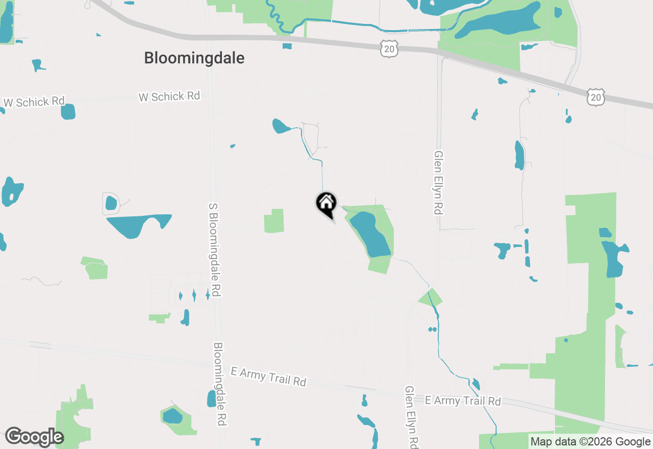 Map of 233 Lakeview Lane, Bloomingdale, IL 60108