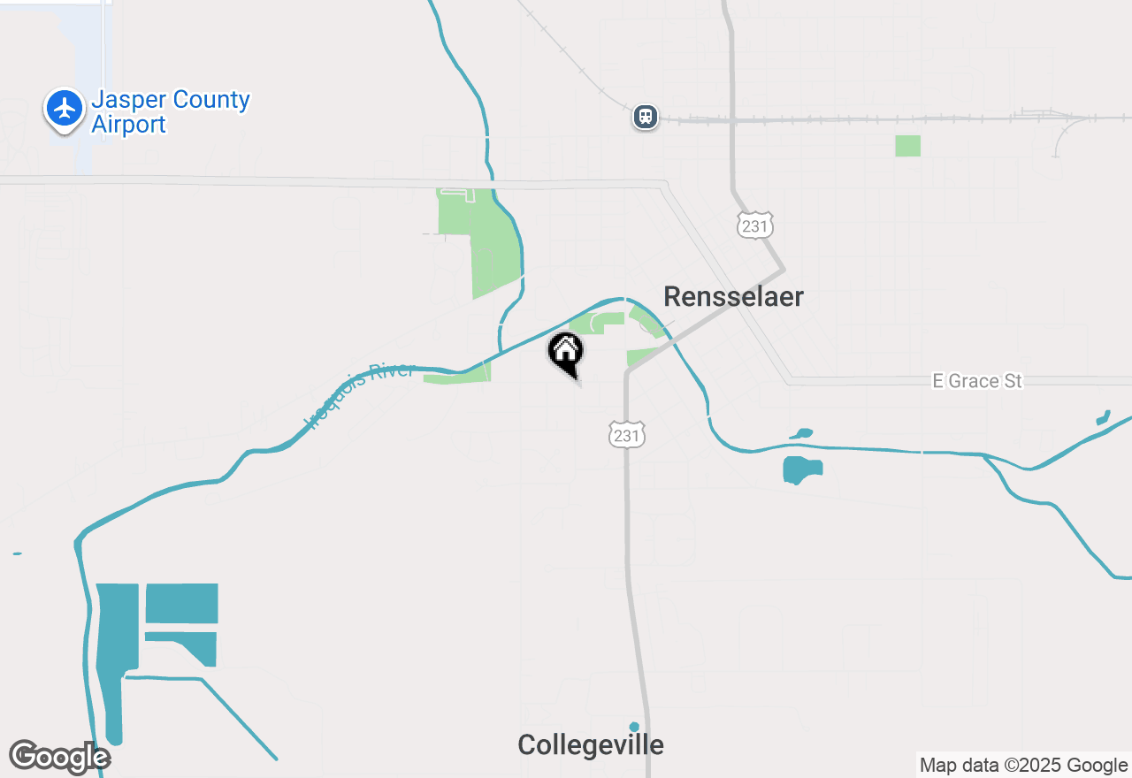 Map of 805 W Washington Street, Rensselaer, IN 47978