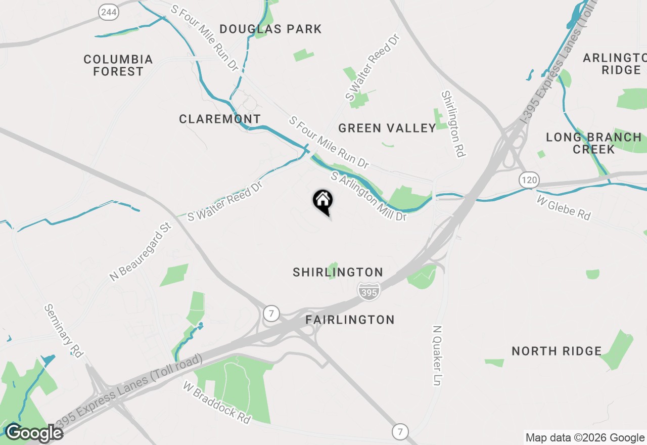 Map of 2560 Arlington Mill Drive #1, Arlington, VA 22206