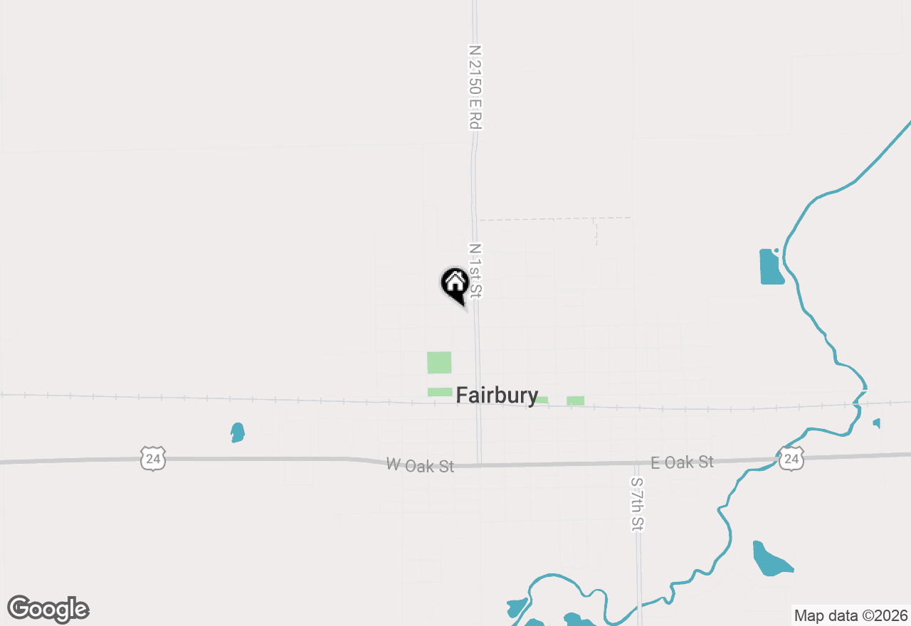 Map of 407 N Webster Street, Fairbury, IL 61739