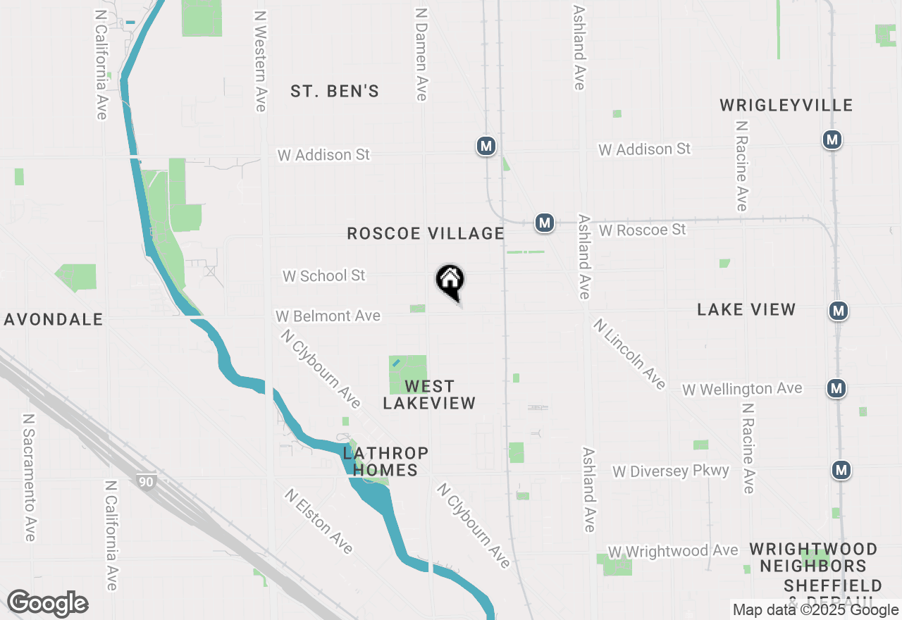 Map of 1922 W Belmont Avenue #1, Chicago, IL 60657