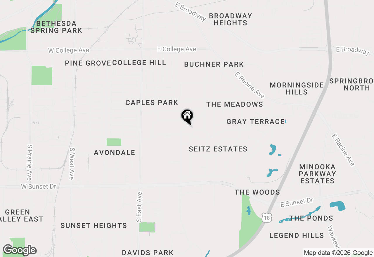 Map of 905 Tenny Ave, Waukesha, WI 53186